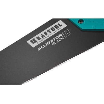 Ножовка для точного реза "Alligator BLACK 11", 450 мм, 11 TPI 3D зуб, KRAFTOOL 15205-45