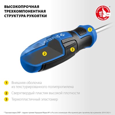 ЗУБР ПРОФЕССИОНАЛ-П2 переставная отвертка SL6 / PH2 25029