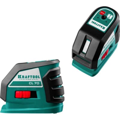 Нивелир лазерный линейный KRAFTOOL 20м / 70м, (детектор), сверхъяркий, IP54, точн. 0,2 мм/м, детектор, в кейсе, CL-70-4 34660-4