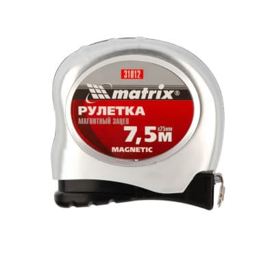 Рулетка Magnetic, 7,5 м х 25 мм, магнитный зацеп Matrix 31012