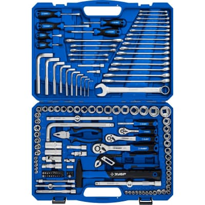ЗУБР Универсал-142 набор инструмента универсальный 142 предм. Серия Профессионал. 27670-H142