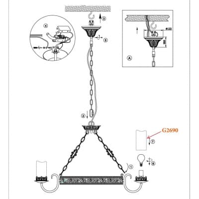 Подвесная люстра Odeon Light Mela 2690/8