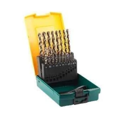 KRAFTOOL COBALT 25шт(1-13мм), Набор сверл по металлу HSS-Co(8%), сталь М42(S2-10-1-8) 29656-H25
