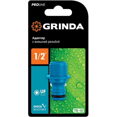 GRINDA PROLine TE-12, 1/2", адаптер штуцерный с внешней резьбой 8-426415