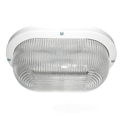 Ecola Light GX53 LED ДПП 03-9-002 светильник Овал накладной 2*GX53 прозр стекло IP65 белый 280х175х105 TL53T2ECR