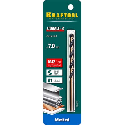 KRAFTOOL COBALT 7.0 х109мм, Сверло по металлу HSS-Co(8%) , сталь М42(S2-10-1-8) 29656-7