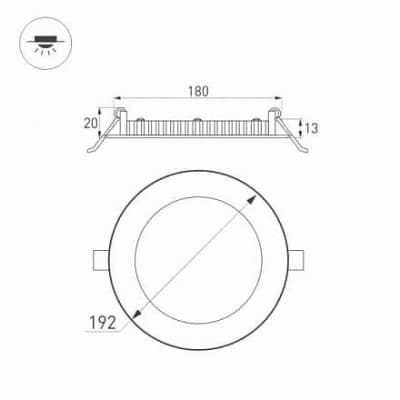 Встраиваемый светильник Arlight DL-192M 18W 4000K IP40 020115