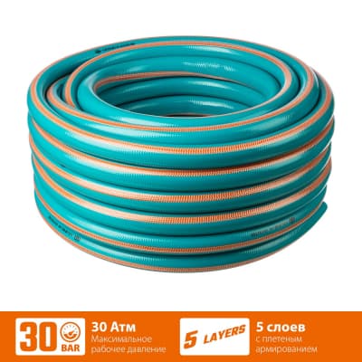 GRINDA PROLine EXPERT 5 3/4", 50 м, 30 атм, шланг поливочный, армированный, пятислойный 429007-3/4-50