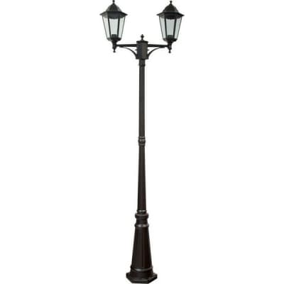 Светильник садово-парковый, серии «Классика» FERON 6214 2*100W, E27, 230V, IP44, цвет черный, 6-и гранник, столб большой 11078