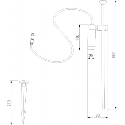 Грунтовый светильник Elektrostandard Covert 35173/S черный