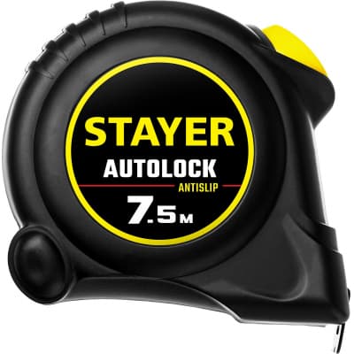 STAYER АutoLock 7,5м / 25мм рулетка с автостопом 2-34126-07-25_z02