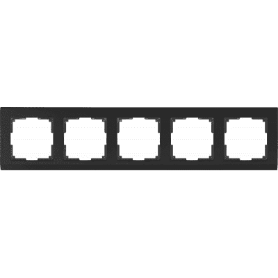 Рамка на 5 постов Werkel Stark WL04-Frame-05-black черный 4690389059353