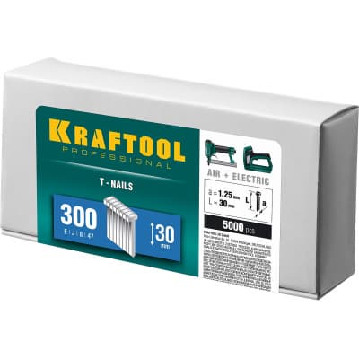 Гвозди для нейлера KRAFTOOL гвозди тип 300, 30 мм, 31785-30