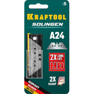 KRAFTOOL SOLINGEN А24 лезвия трапециевидные, 5 шт 09625-S5_z02