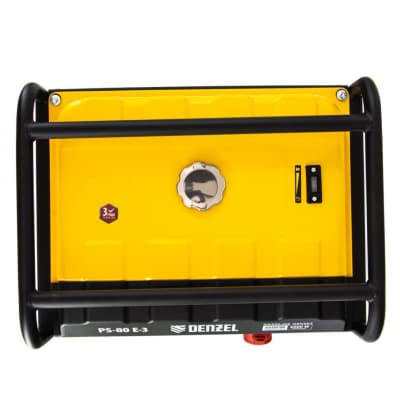 Генератор бензиновый PS 80 E-3, 6.6 кВт, 400 В, 25 л, электростартер Denzel 946954
