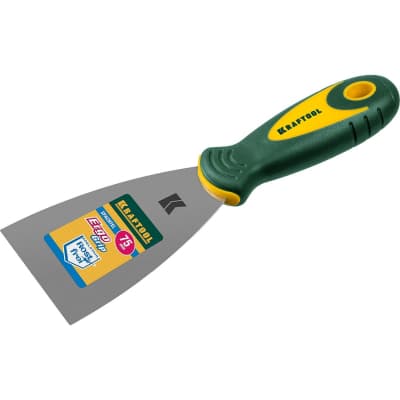 Шпательная лопатка  KRAFTOOL 75 мм, нержавеющее полотно, двухкомпонентная рукоятка, 10035-075