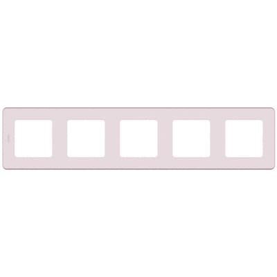 Рамка декоративная универсальная Legrand Inspiria, 5 постов, для горизонтальной или вертикальной установки, цвет "Розовый" 673974