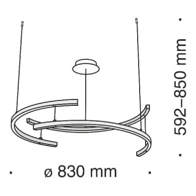 Люстра подвесная Maytoni MOD054PL-L52W4K