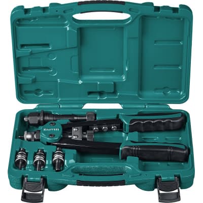KRAFTOOL Combo2-M10 комбинированный компактный двуручный заклепочник в кейсе 31181