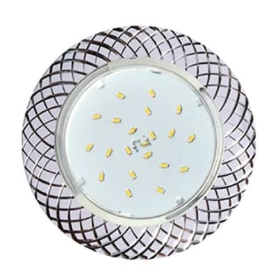 Ecola GX53 H4 DL5381 светильник встраив. без рефл. Сетка Белый/Алюм 20x110 (к+) FW5381ECB