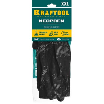 KRAFTOOL NEOPREN неопреновые индустриальные перчатки, противокислотные, размер XL 11282-XL_z01