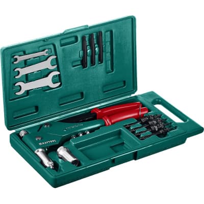 KRAFTOOL Combo3-M6 комбинированный заклепочник поворотный 0-360° в кейсе 31178_z01
