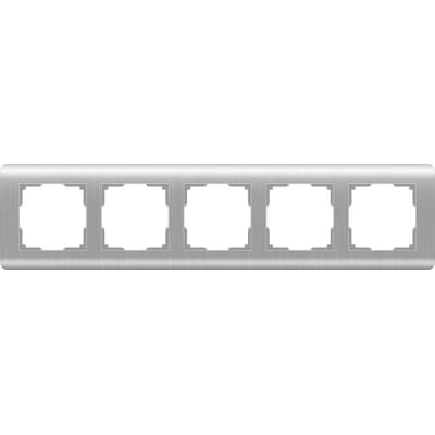 Рамка на 5 постов Werkel Stream WL12-Frame-05 серебряный W0052106