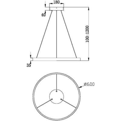 Подвесной светильник Maytoni Rim MOD058PL-L32BK