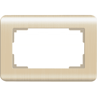Рамка для двойной розетки Werkel WL12-Frame-01-DBL шампань 4690389131332