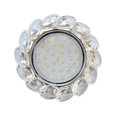 Встраиваемый светильник Ecola GX53 H4 5342 Glass хром/прозрачный FW53RVECB