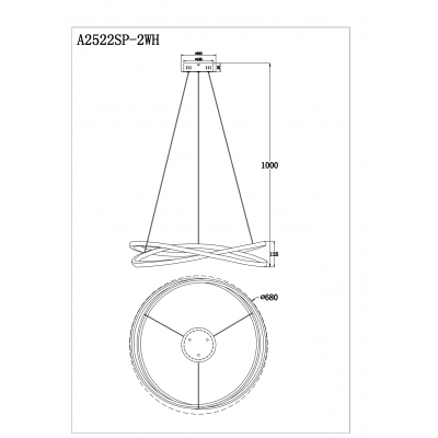 Подвесной светильник Artelamp Swing A2522SP-2WH