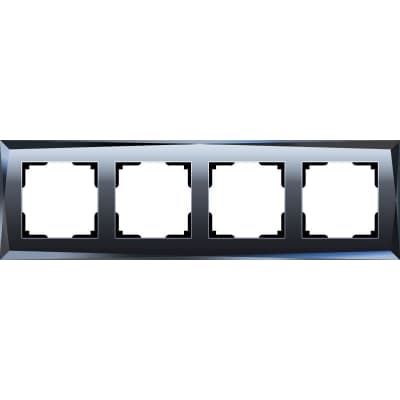 Рамка на 4 поста Werkel Diamant W0041208 черный 4690389158841