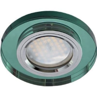 Встраиваемый светильник Ecola MR16 DL1650 GU5.3 Glass хром/изумруд FR1650EFF
