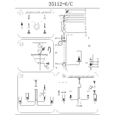 Подвесная люстра 35100 35112+6/C Newport