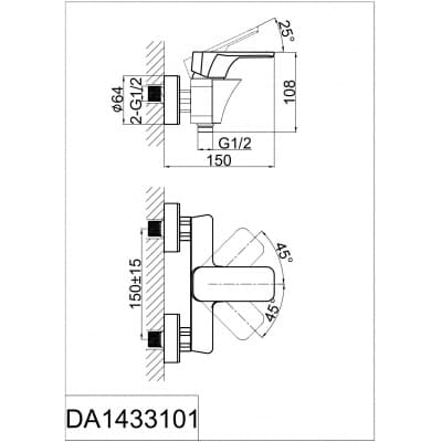 Смеситель для душа D&K Berlin Technische (DA1433115)