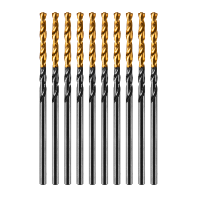Сверло по металлу, 2 мм, HSS-Tin, Golden Tip, 10 шт. Denzel 717203