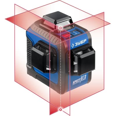 ЗУБР КРЕСТ 3D нивелир лазерный 3х360°, 20м/70м, точн. +/-0,3 мм/м 34908_z01