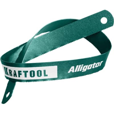 Биметаллическое гибкое полотно по металлу KRAFTOOL 18 TPI, быстрый рез, 300 мм, волнообразная разводка, 1 шт, Alligator-18 15942-18-1