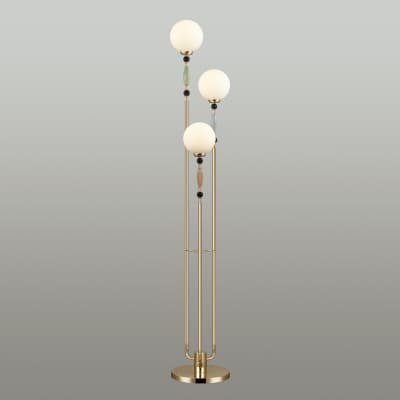 Торшер Odeon Light Palle 5405/3F золотой/корич./голубой/зеленый/белый матов./металл/керамика/стекло E14 3*40W