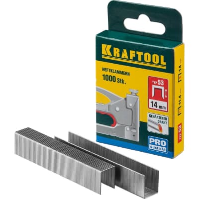 Скобы супертвердые KRAFTOOL скобы тип 53, 14 мм, 31670-14