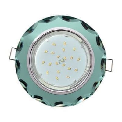 Встраиваемый светильник Ecola GX53 H4 5313 Glass хром/изумруд FC53RCECH