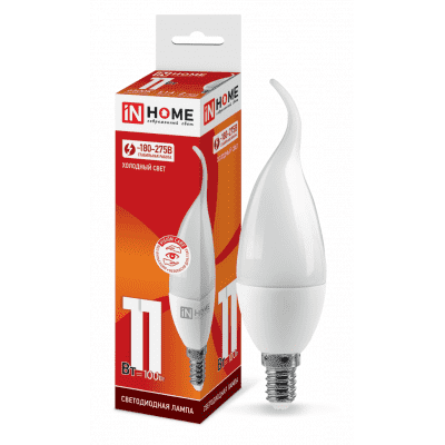 Лампа светодиодная LED-СВЕЧА НА ВЕТРУ-VC 11Вт 230В Е14 4000К 990Лм IN HOME 4690612030470