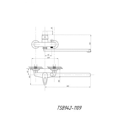 Смеситель для ванны с душем TSARSBERG TSB-942-1109 тип См-ВУОРНШлА