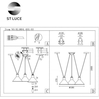 Подвесной светильник ST Luce Svevo SL1804.403.03