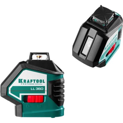 Нивелир лазерный  KRAFTOOL 20м / 70м, 360 градусов, (детектор), сверхъяркий, IP54, точн. 0,2 мм/м, держатель, в сумке, LL360-2 34645-2