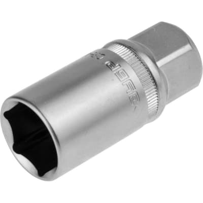 Торцовая головка свечная ЗУБР 1/2", 21 мм, Cr-V сталь, хромированная 27728-21