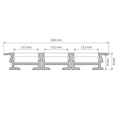 Профиль для светодиодной ленты Arlight PHS-3X-F-2000 ANOD 013214