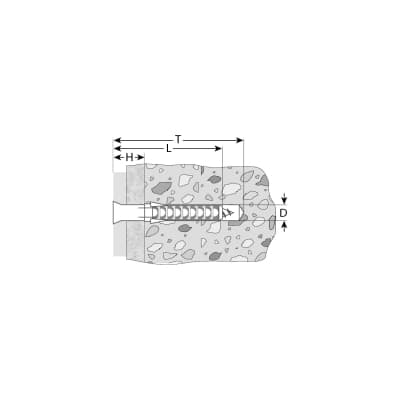 Дюбель рамный нейлоновый, в комплекте с оцинкованным шурупом, шлиц Pz, 10 x 115 мм, 5 шт, ЗУБР Профессионал 4-301456-10-115