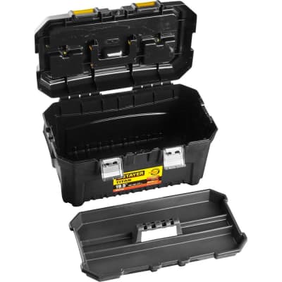 Ящик для инструментов TITAN-19 STAYER 490 x 262 x 250 мм (19"), пластиковый 38016-19