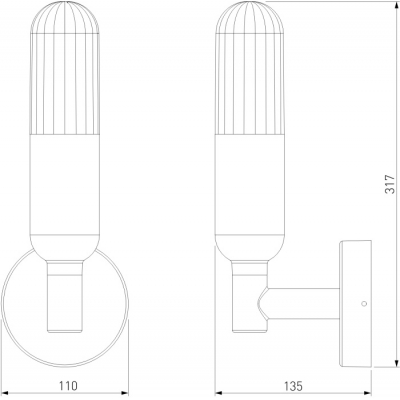 Настенный светильник уличный Elektrostandard ISIDA 35165/U черный